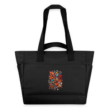 Flowers with nuts - Water-Repellent Padded Bag - black - Front