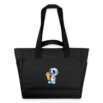 Crème glacée robot - Sac matelassé déperlant - noir - Devant