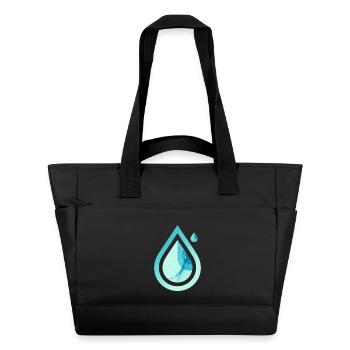 Goutte Pure – Eau Moderne - Sac matelassé déperlant - noir - Devant
