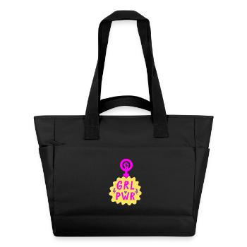 GIRL POWER – HEART OF STRENGTH! ♀ GIRLS SISTERS - Wasserabweisende Padded Bag - Schwarz - Vorne