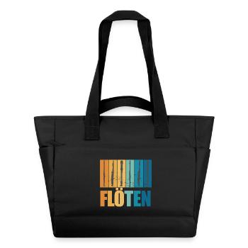 Flöten Vintage Musiker Instrument Geschenk - Wasserabweisende Padded Bag - Schwarz - Vorne