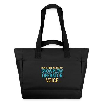 Snowplow Operator Voice Snow Plow Driver - Water-Repellent Padded Bag - black - Front