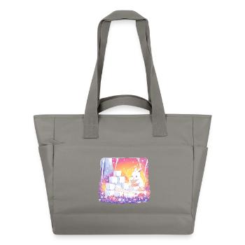 Kaninchen im Zuckerwald - Wasserabweisende Padded Bag - Grau - Vorne