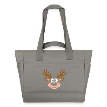Hirsch | Big Face Kostüm Karneval Verkleidung - Wasserabweisende Padded Bag - Grau - Vorne