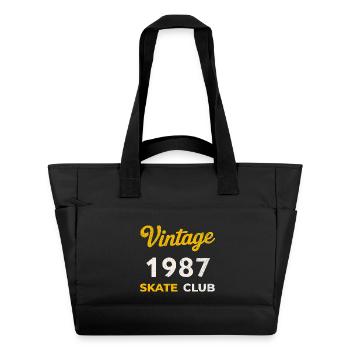 Vintage 1987 Skate Club Retro Geburtsjahr Geschenk - Wasserabweisende Padded Bag - Schwarz - Vorne
