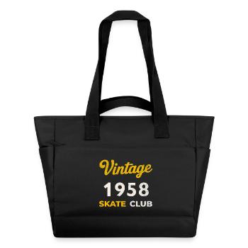 Vintage 1958 Skate Club Retro Geburtsjahr Geschenk - Wasserabweisende Padded Bag - Schwarz - Vorne