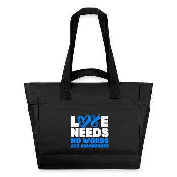 ALS nerve disease - Water-Repellent Padded Bag - black - Front