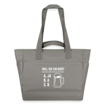 Une chemise en train de dire la bière pour hommes avec de l’humour - Sac matelassé déperlant - gris - Devant