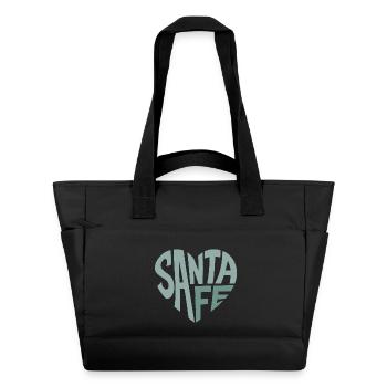 Santa Fe Lettering Heart - Water-Repellent Padded Bag - black - Front