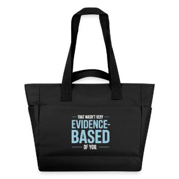 That Wasn't Evidence Based Medizin Labor Nerd Arzt - Wasserabweisende Padded Bag - Schwarz - Vorne