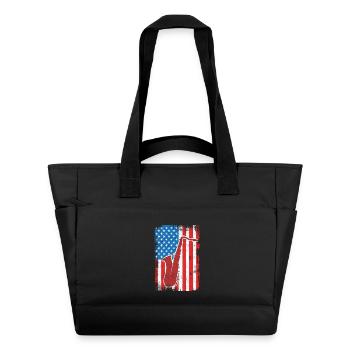 July 4, USA saxophone - Water-Repellent Padded Bag - black - Front