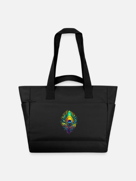 Pfauenfedern Federn Kugelschreiber - Wasserabweisende Padded Bag - Schwarz
