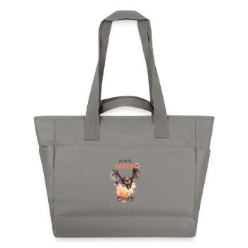Mon animal totem c'est la chauve-souris - Sac matelassé déperlant - gris - Devant