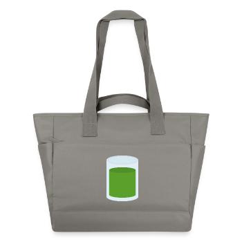 Jus vert en verre - Sac matelassé déperlant - gris - Devant