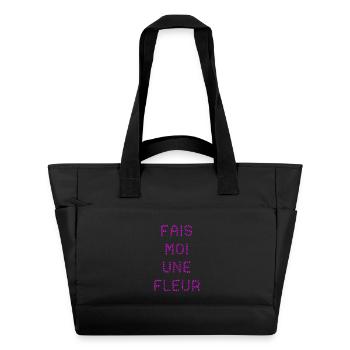 MAKE ME A FLOWER! - Water-Repellent Padded Bag - black - Front