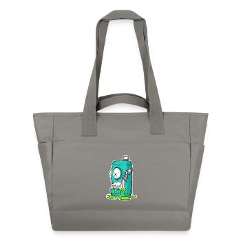 Monster Dose Cartoon Comic - Wasserabweisende Padded Bag - Grau - Vorne