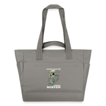 Ich bin nichts für schwache Nerven - Wasserabweisende Padded Bag - Grau - Vorne