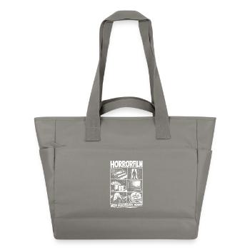 Horrorfilm Nostalgie VHS Kino Retro - Wasserabweisende Padded Bag - Grau - Vorne