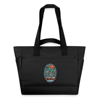 Zombie liebt Gehirn und Eis Humor - Water-Repellent Padded Bag - black - Front