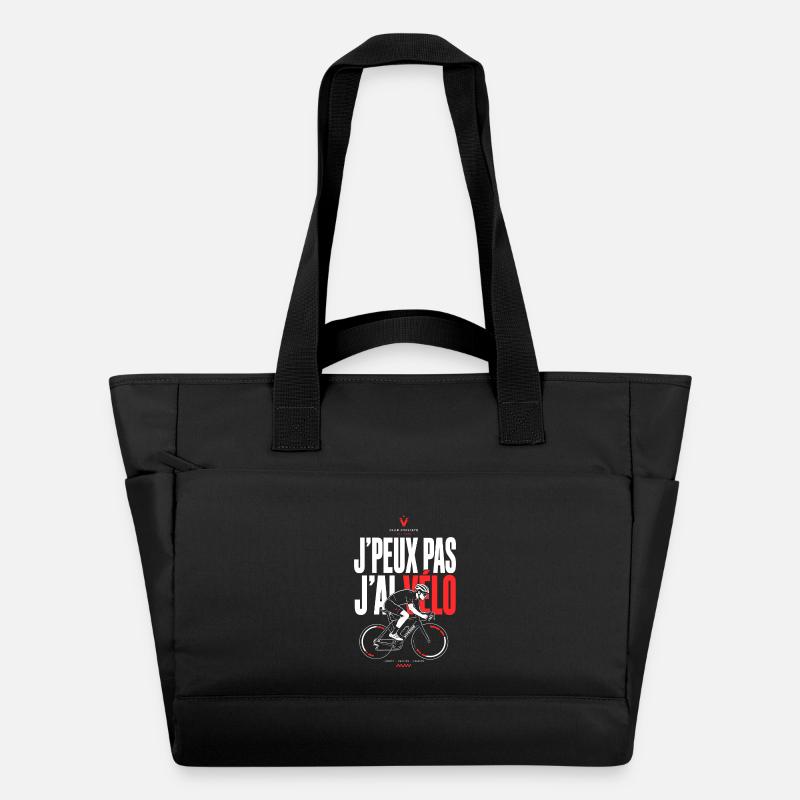 J’Peux Pas J’Ai Vélo Racing Style - Sac matelassé déperlant - noir