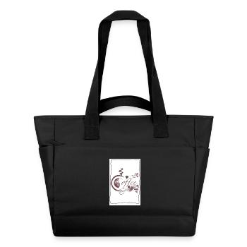 Affiches sur le café - Sac matelassé déperlant - noir - Devant