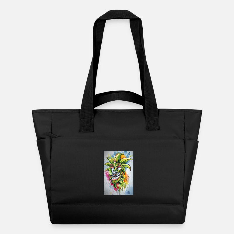 Graffiti Jester Ananas - Wasserabweisende Padded Bag - Schwarz