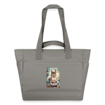 Clever squirrel I crack every nut - Water-Repellent Padded Bag - grey - Front