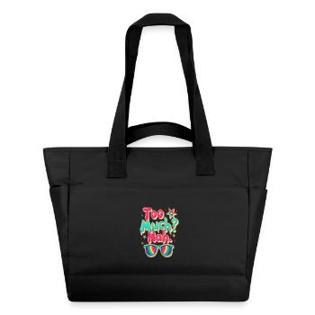 Design coloré et ludique avec lunettes arc-en-ciel - Sac matelassé déperlant - noir - Devant