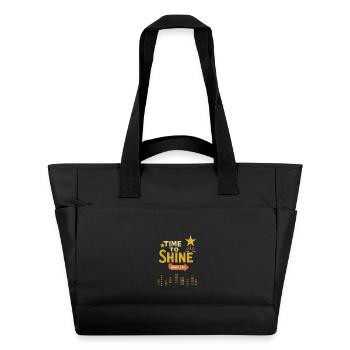 Time to Shine, Dreamcore retro-futuristic vibe. - Water-Repellent Padded Bag - black - Front