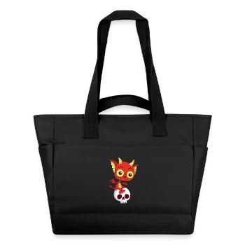 Petit démon se repose - Sac matelassé déperlant - noir - Devant