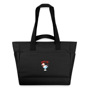 Chillin’ Snowman Cocktail Winter Design - Wasserabweisende Padded Bag - Schwarz - Vorne