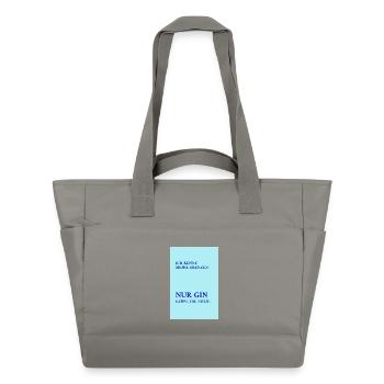 Only gin knows my limits – funny saying - Water-Repellent Padded Bag - grey - Front