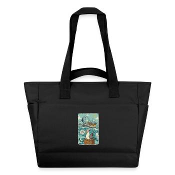 Pêcheurs en haute mer - Sac matelassé déperlant - noir - Devant
