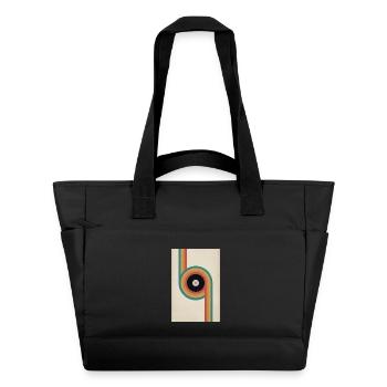 Retro Vinyl Poster Mid Century Musik Design - Wasserabweisende Padded Bag - Schwarz - Vorne