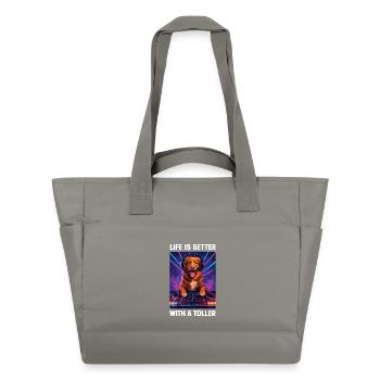 Cadeau positif drôle de DJ de Nouvelle-Écosse - Sac matelassé déperlant - gris - Devant