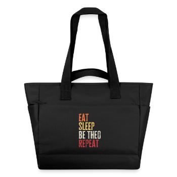 Iss, schlaf, sei Theo, wiederhole Retro-Name - Wasserabweisende Padded Bag - Schwarz - Vorne