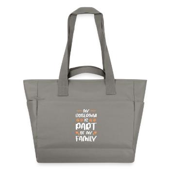 Mon chien fait partie de ma famille - Sac matelassé déperlant - gris - Devant