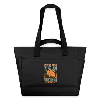 Cavalier amateur, saut en hauteur, équitation anglaise - Sac matelassé déperlant - noir - Devant