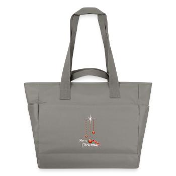 Weihnachtskugeln mit Bonbon - Wasserabweisende Padded Bag - Grau - Vorne