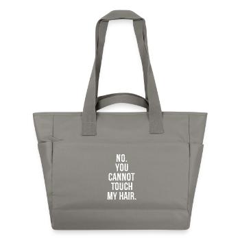 no you can not touch my hair funny shirt - Sac matelassé déperlant - gris - Devant