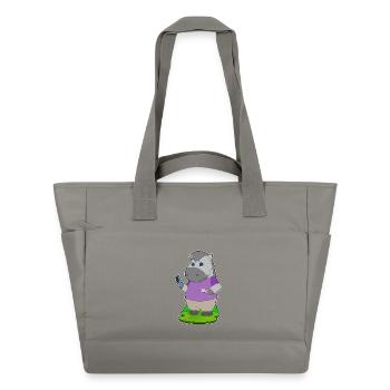 Cheval coiffeur Ciseaux Peigne - Sac matelassé déperlant - gris - Devant