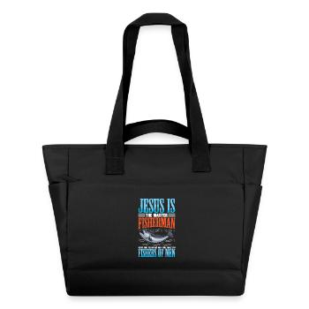Fisherman Fish Fishing Sayings Funny Angler - Water-Repellent Padded Bag - black - Front