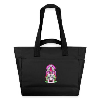 Calendrier maya inca aztèque - Sac matelassé déperlant - noir - Devant