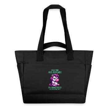 Get out of my way, you unnecessary social contact - Water-Repellent Padded Bag - black - Front