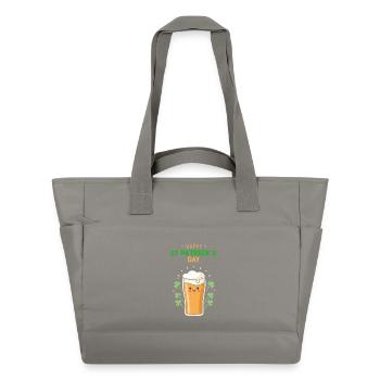 Bière Joyeuse St Patrick Jour - Sac matelassé déperlant - gris - Devant