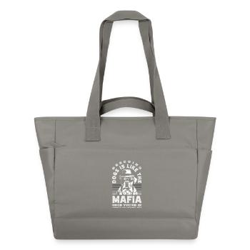 Funny Animal Rescue Sayings Adopt - Water-Repellent Padded Bag - grey - Front