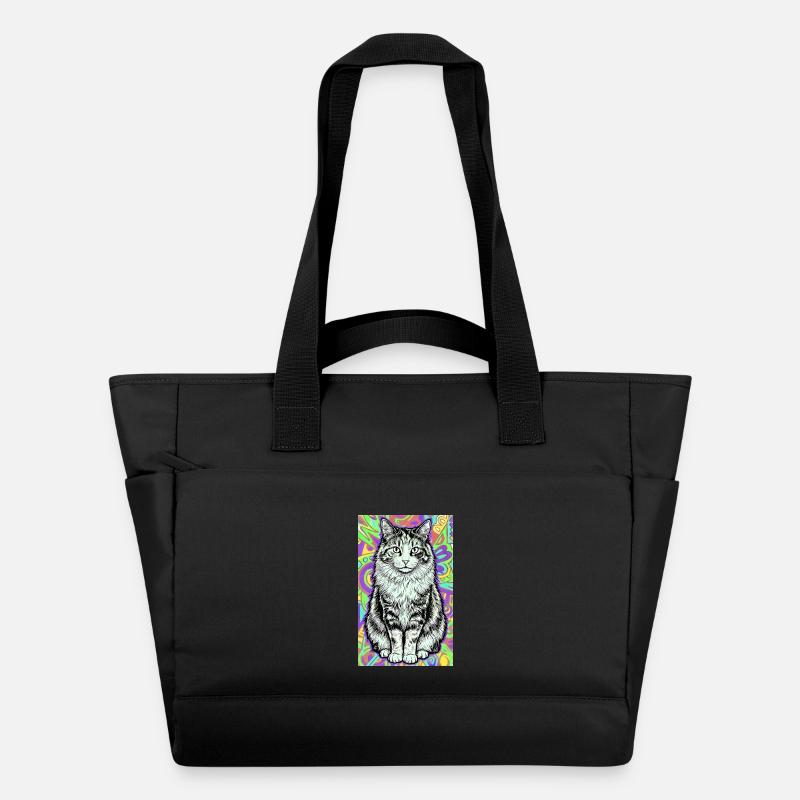 cat - Water-Repellent Padded Bag - black