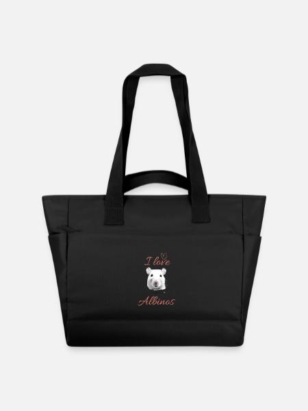 Rattopia Motiv Albino-Ratte - Wasserabweisende Padded Bag - Schwarz