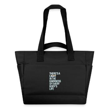 Inspirierendes Licht in der Dunkelheit Zitat Design - Wasserabweisende Padded Bag - Schwarz - Vorne