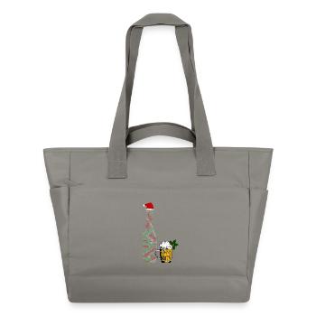 Festliche Bierflasche - Wasserabweisende Padded Bag - Grau - Vorne